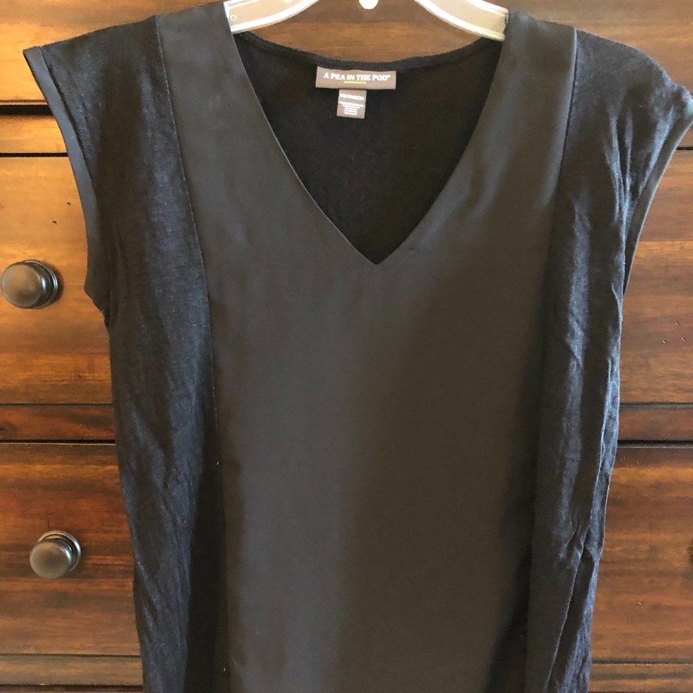Pea in the Pod Black Maternity Sleeveless Top XS